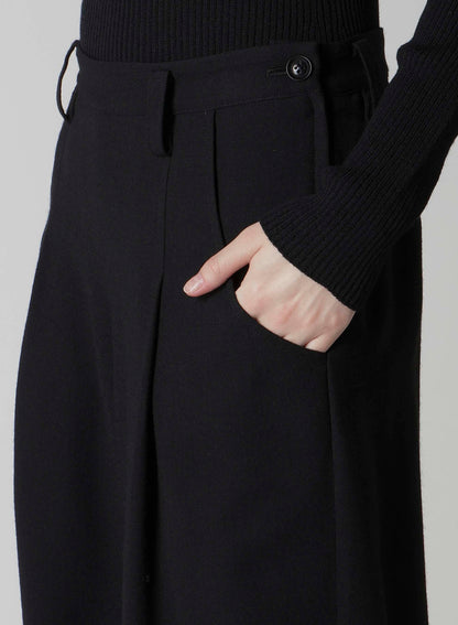 W/RY WASHER PROCESSED GAUZE SINGLE TUCK PANTS