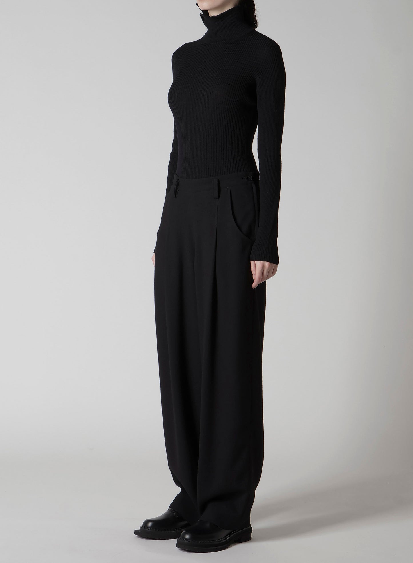 W/RY WASHER PROCESSED GAUZE SINGLE TUCK PANTS