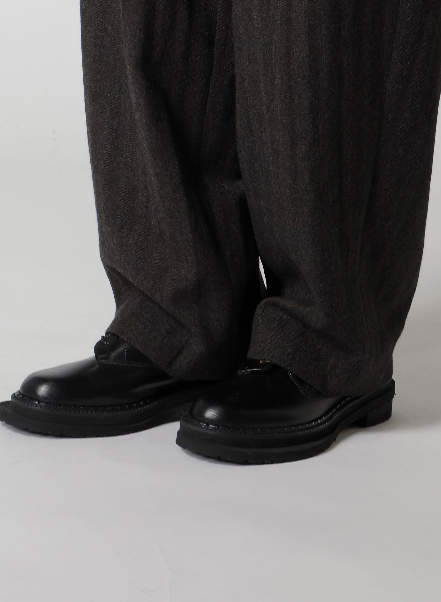W/NY HERRINGBONE SINGLE TUCK PANTS