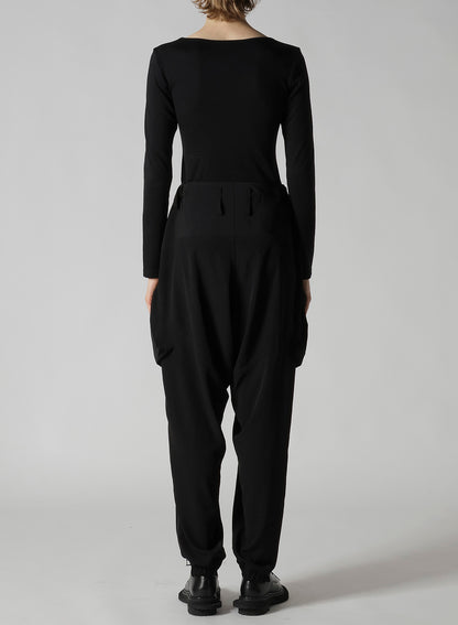 TA/PE CREPE DE CHINE FLIGHT PANTS