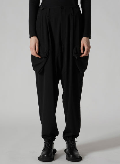 TA/PE CREPE DE CHINE FLIGHT PANTS