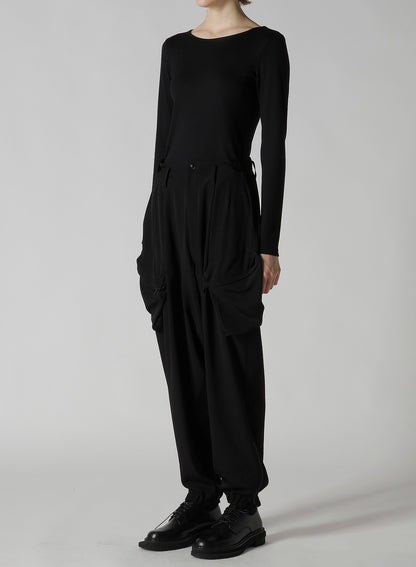 TA/PE CREPE DE CHINE FLIGHT PANTS