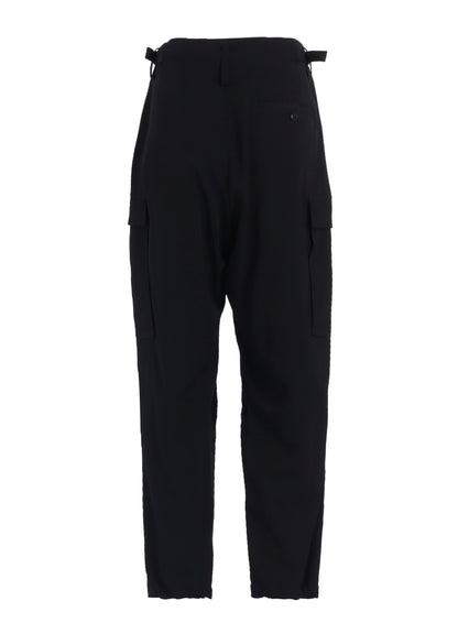 WOOL GABARDINE CARGO PANTS