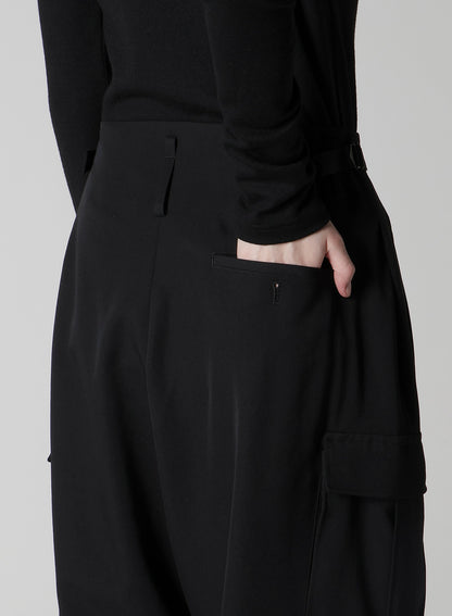 WOOL GABARDINE CARGO PANTS