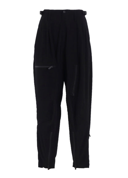 TA/PE CREPE DE CHINE ZIP POCKET PANTS