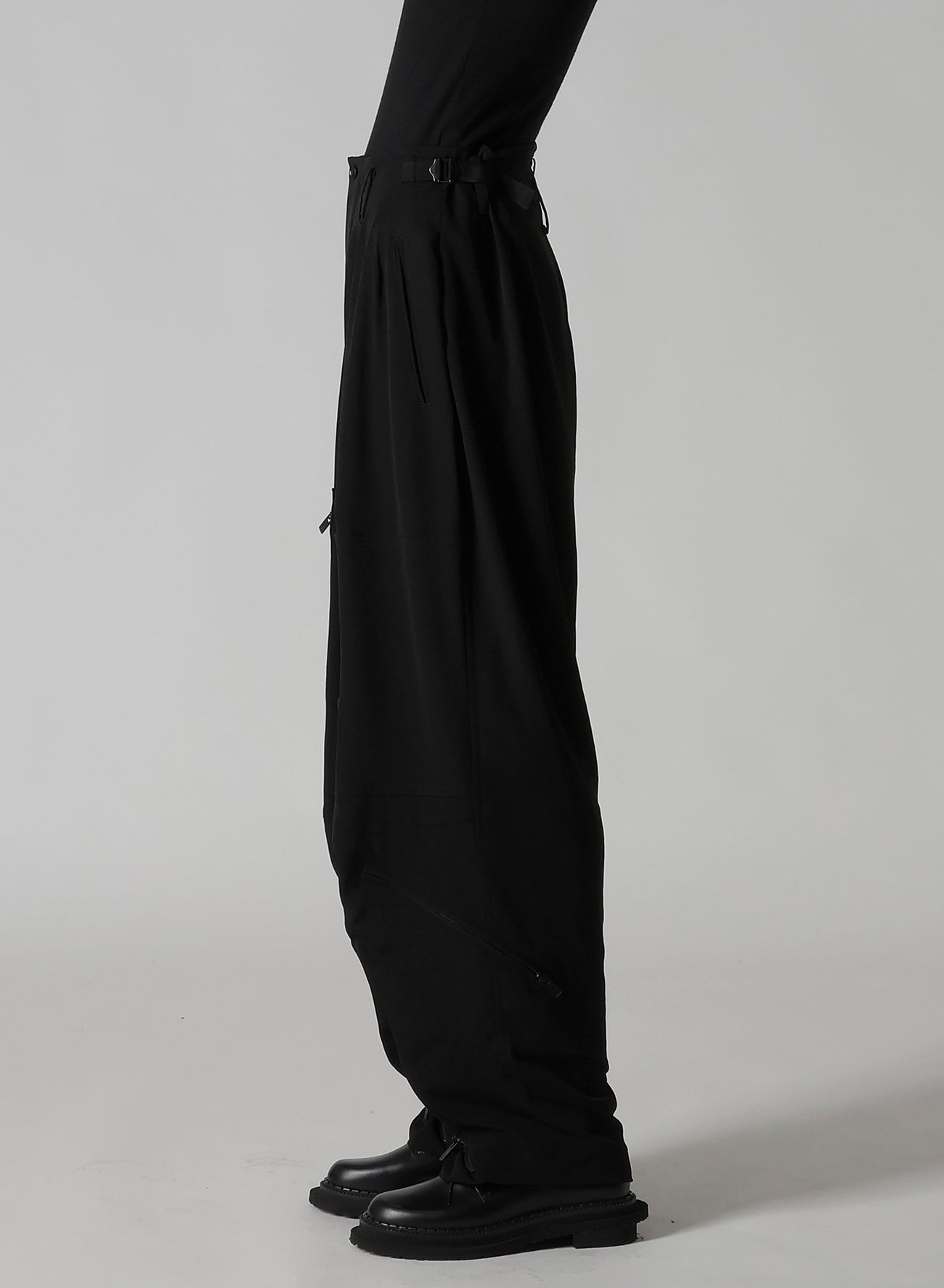 TA/PE CREPE DE CHINE ZIP POCKET PANTS