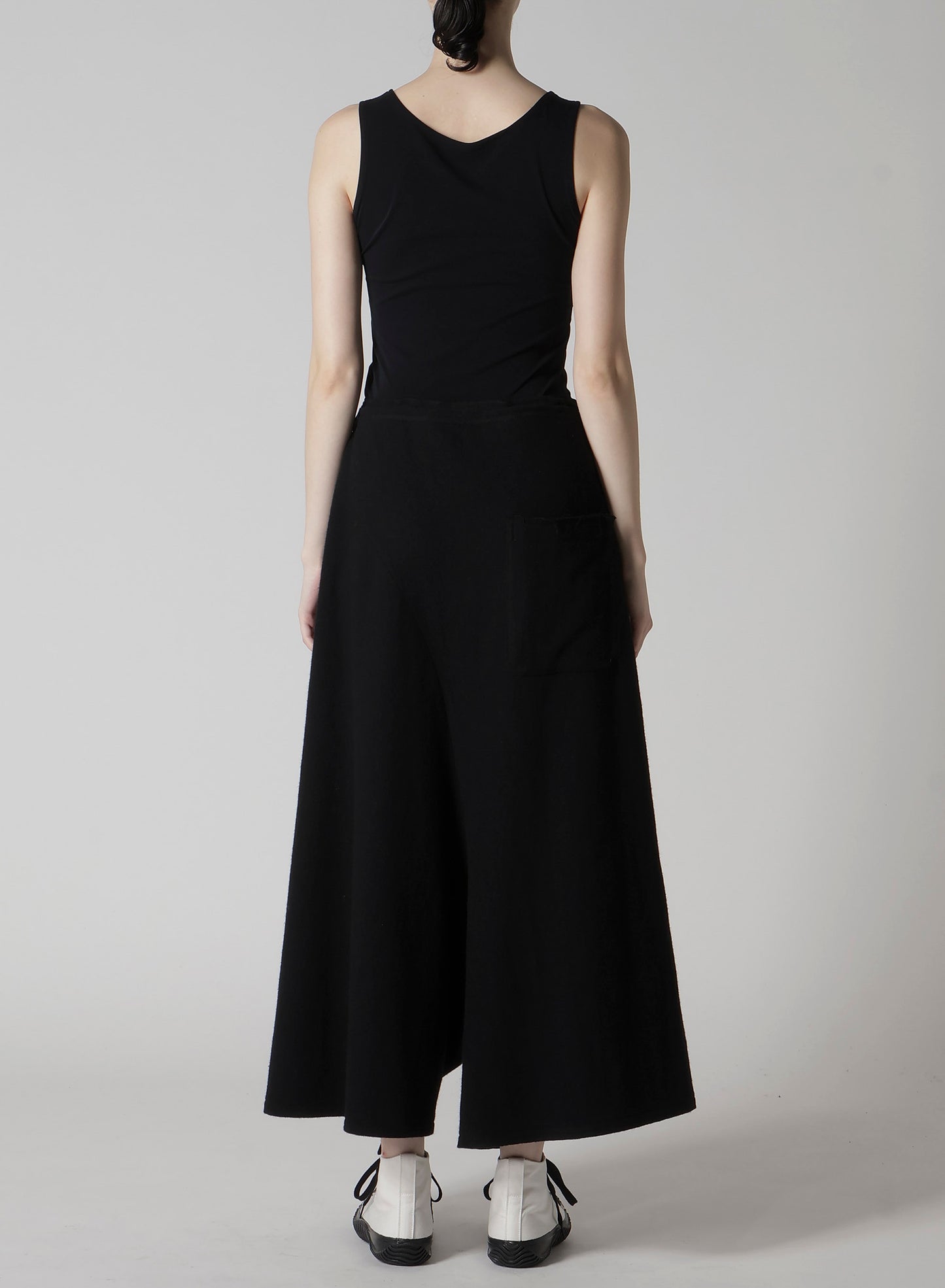 TOP VINTAGE FLANNEL ASYMMETRIC FLARE PANTS
