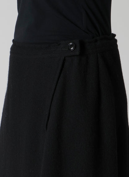 TOP VINTAGE FLANNEL ASYMMETRIC FLARE PANTS