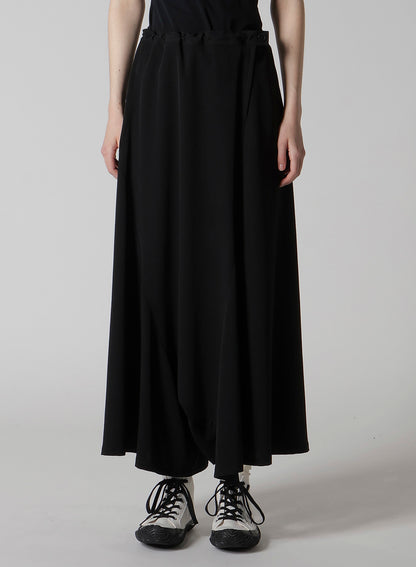 TA/PE CREPE DE CHINE ASYMMETRIC FLARE PANTS