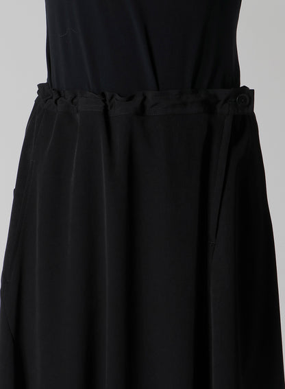 TA/PE CREPE DE CHINE ASYMMETRIC FLARE PANTS