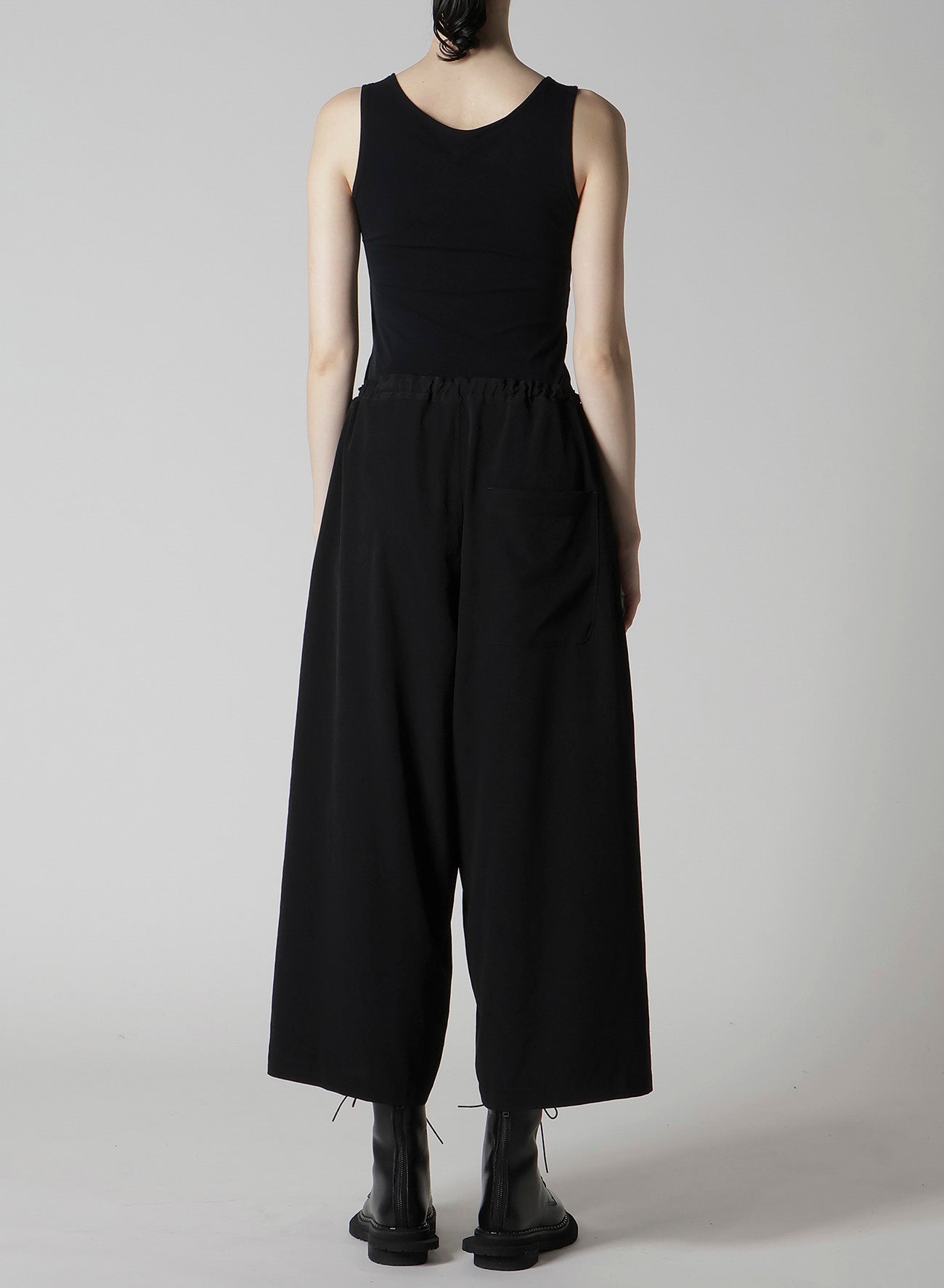 TA/PE CREPE DE CHINE FRONT TUCK WIDE PANTS