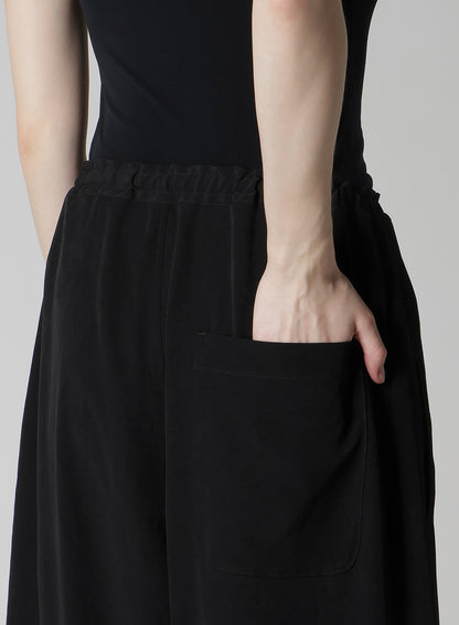TA/PE CREPE DE CHINE FRONT TUCK WIDE PANTS