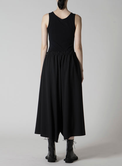 WOOL SERGE GATHER PANTS