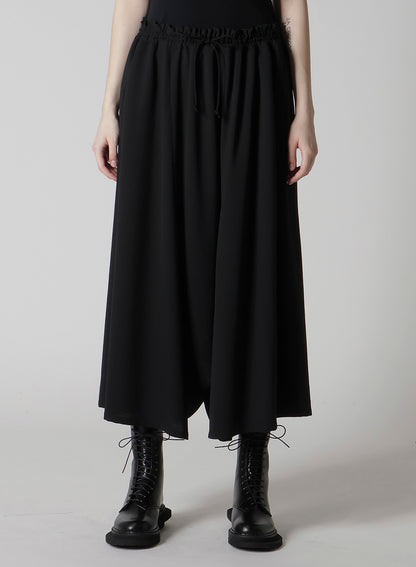 WOOL SERGE GATHER PANTS
