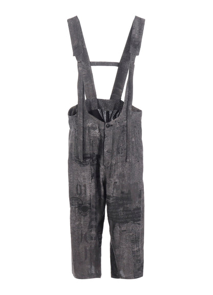 PATCH DESIGN PRINT FISH TAIL DRESS OVERALLS
