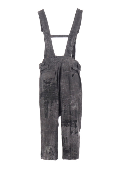 PATCH DESIGN PRINT FISH TAIL DRESS OVERALLS