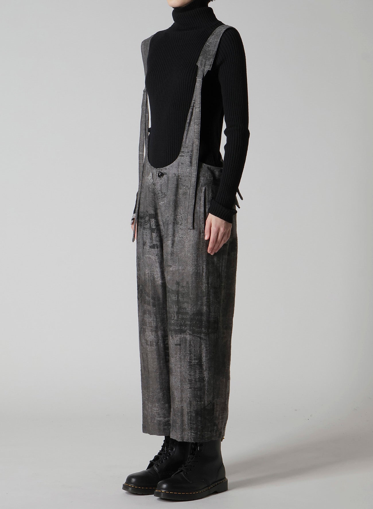 PATCH DESIGN PRINT FISH TAIL DRESS OVERALLS