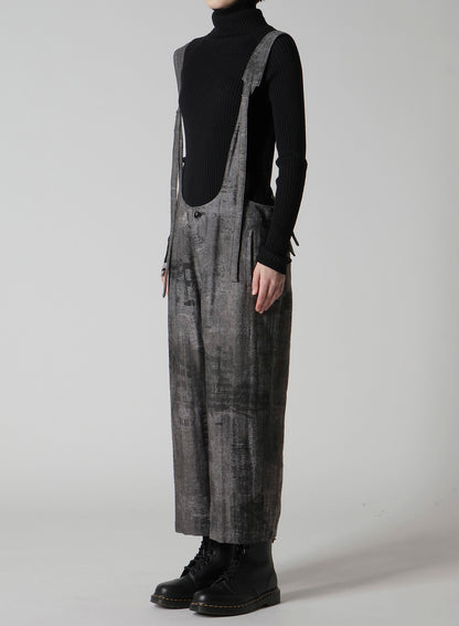 PATCH DESIGN PRINT FISH TAIL DRESS OVERALLS