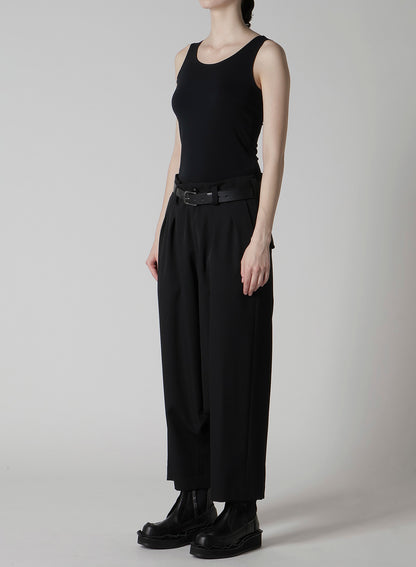 WOOL GABARDINE 2TUCK SAROUEL PANTS