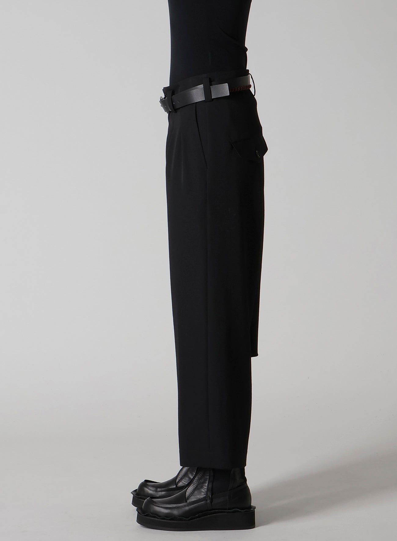 WOOL GABARDINE 2TUCK SAROUEL PANTS