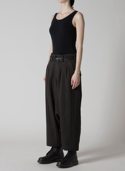 W/NY HERRINGBONE 2-TUCK SAROUEL PANTS