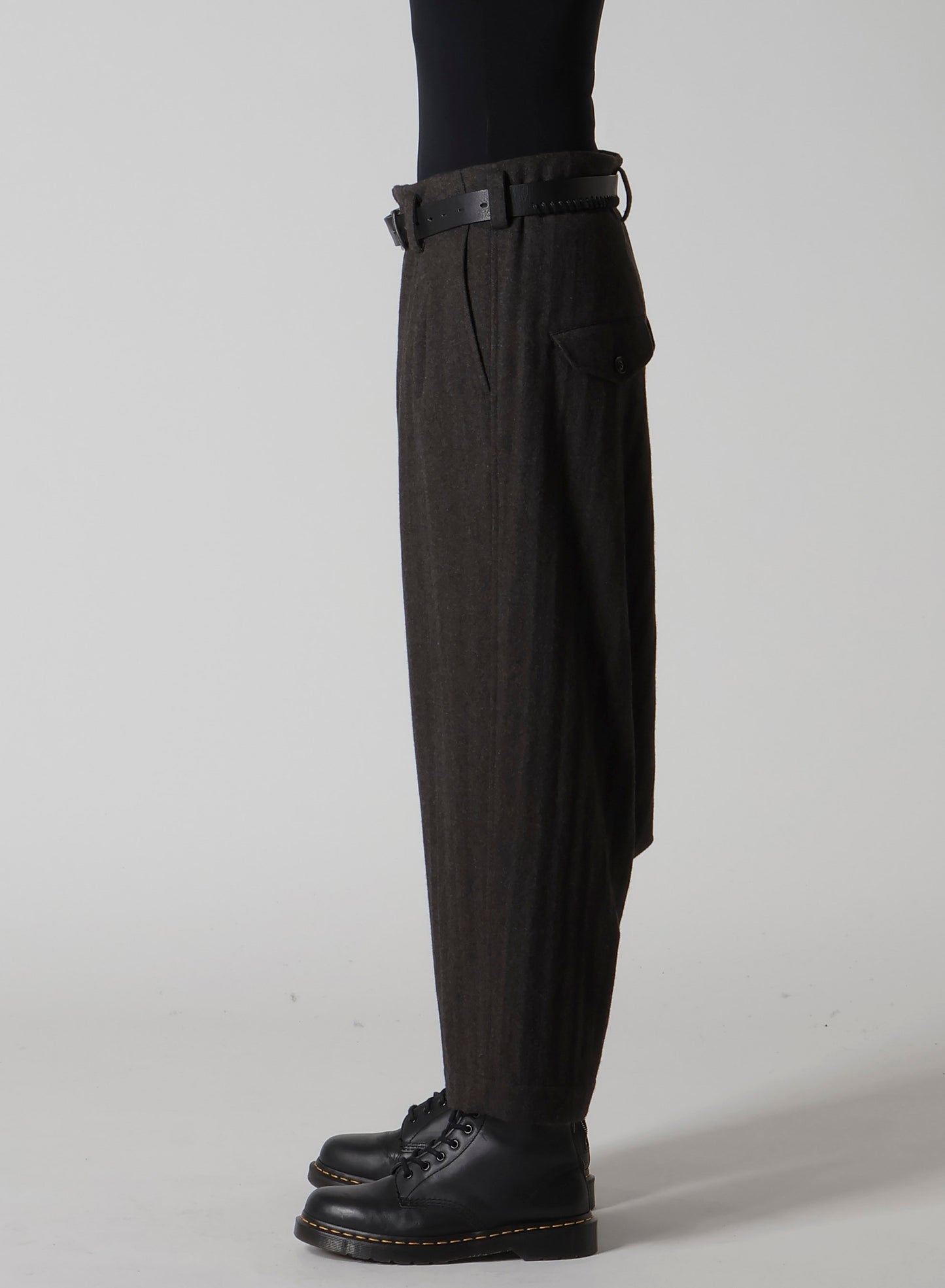 W/NY HERRINGBONE 2-TUCK SAROUEL PANTS