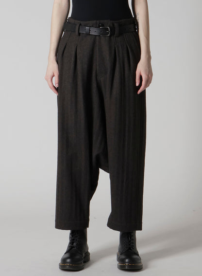 W/NY HERRINGBONE 2-TUCK SAROUEL PANTS