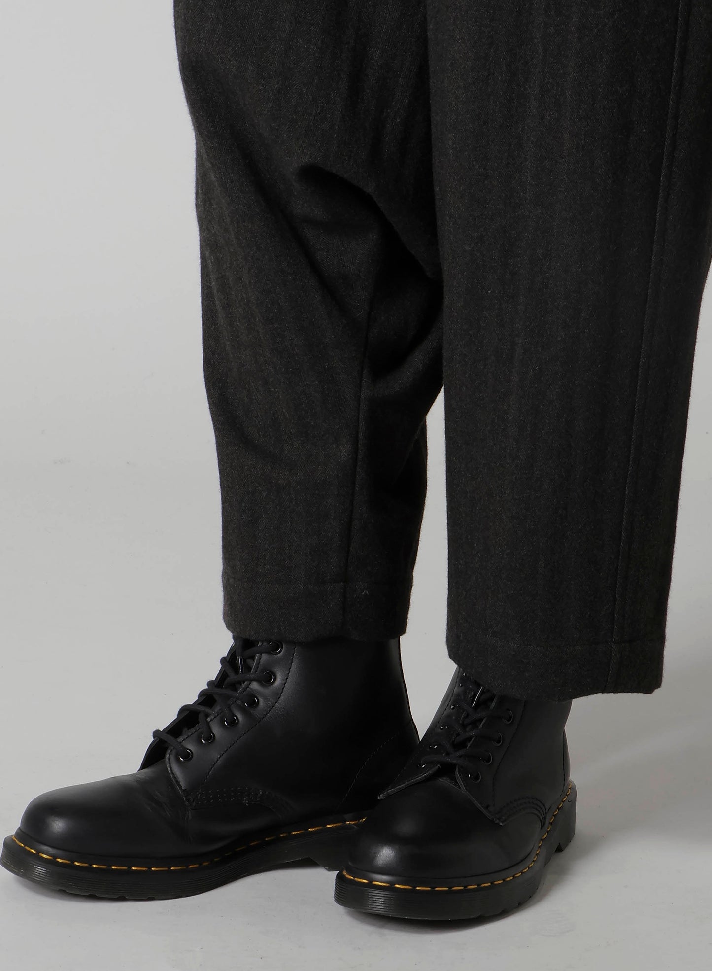 W/NY HERRINGBONE 2-TUCK SAROUEL PANTS
