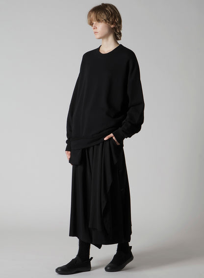 HARD-TWIST SERGE LEFT DOUBLE BUTTON OPEN PANTS