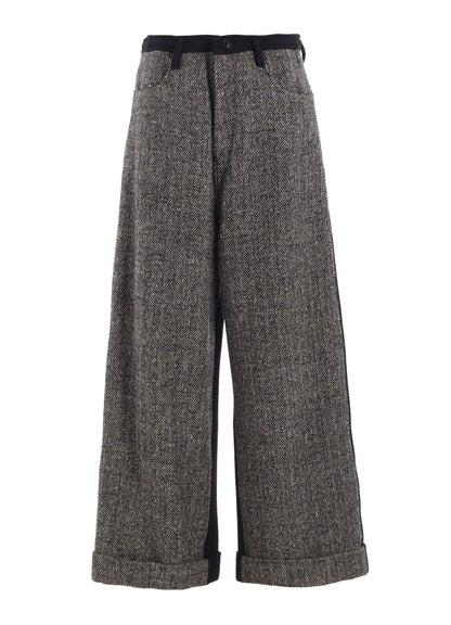 BIG HERRINGBONE WIDE PANTS