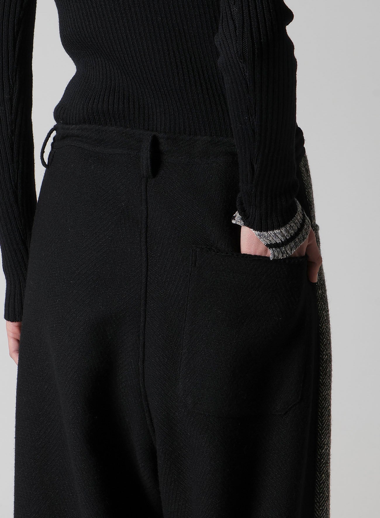 BIG HERRINGBONE WIDE PANTS