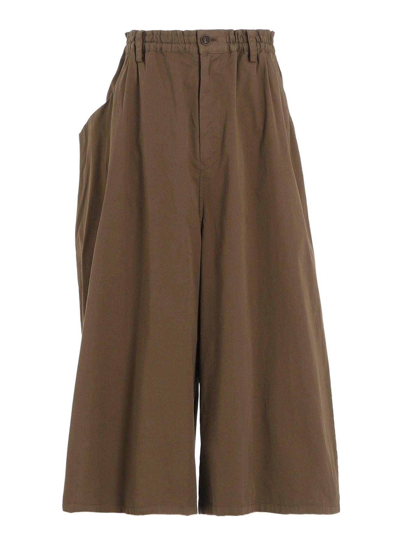 COTTON TWILL GARMENT DYE RIGHT SIDE DRAPE PANTS