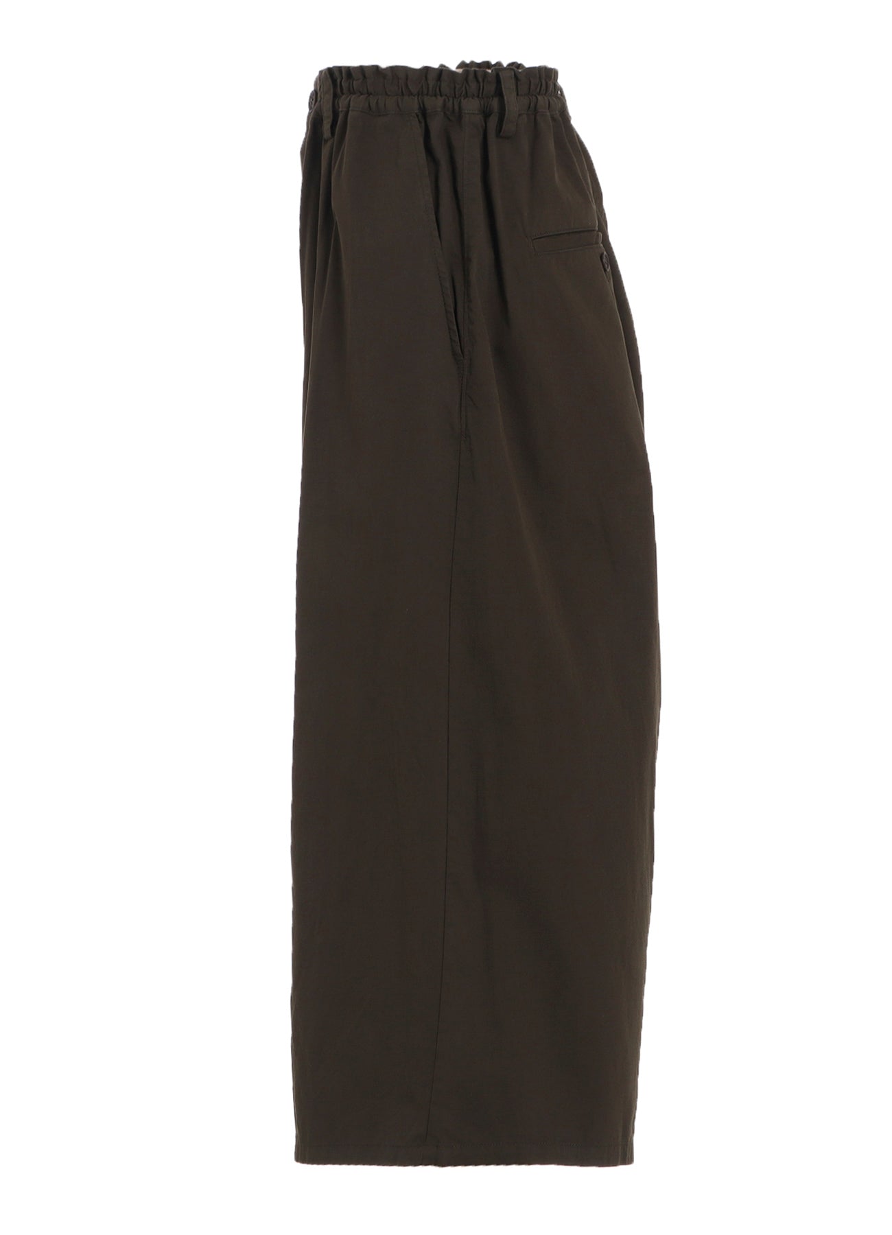 COTTON TWILL GARMENT DYE RIGHT SIDE DRAPE PANTS