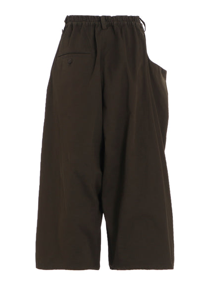 COTTON TWILL GARMENT DYE RIGHT SIDE DRAPE PANTS