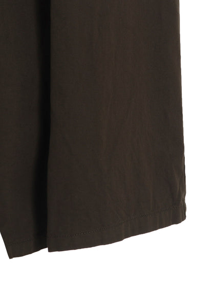 COTTON TWILL GARMENT DYE RIGHT SIDE DRAPE PANTS