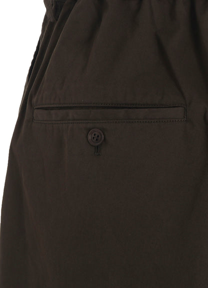 COTTON TWILL GARMENT DYE RIGHT SIDE DRAPE PANTS