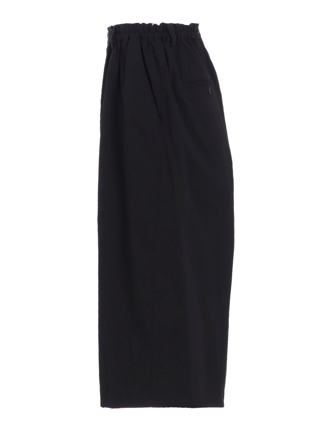 COTTON TWILL GARMENT DYE RIGHT SIDE DRAPE PANTS