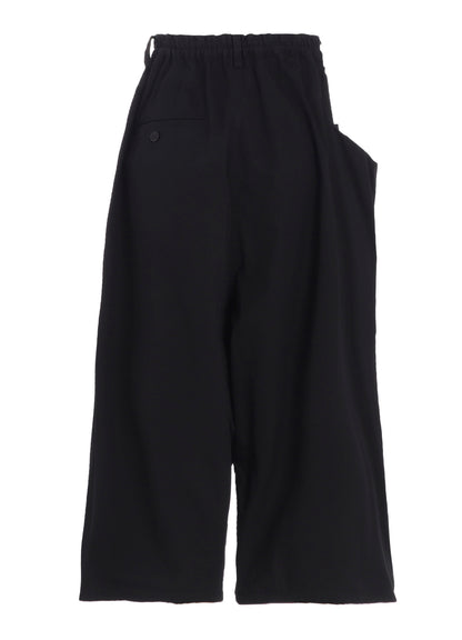 COTTON TWILL GARMENT DYE RIGHT SIDE DRAPE PANTS