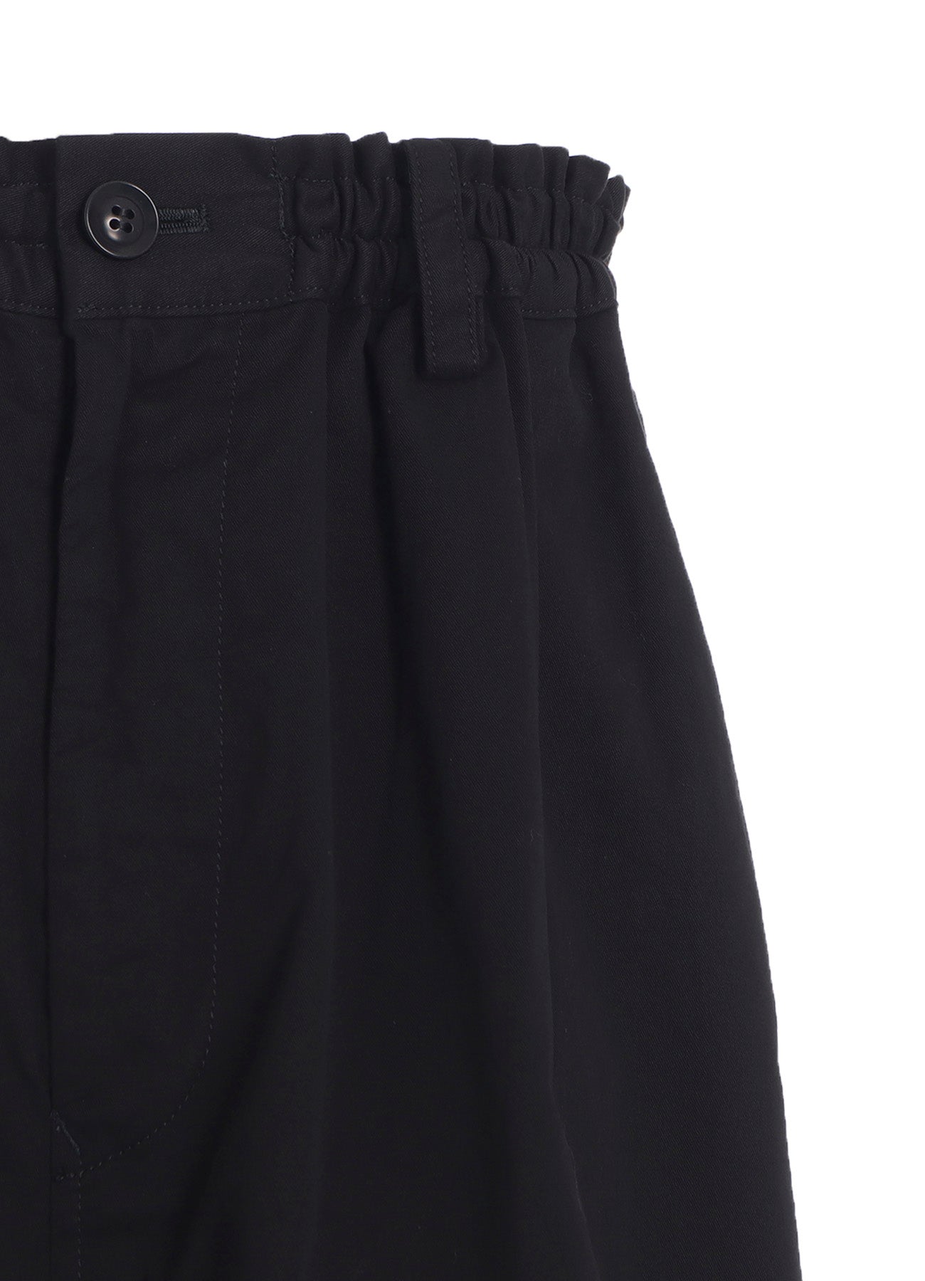 COTTON TWILL GARMENT DYE RIGHT SIDE DRAPE PANTS