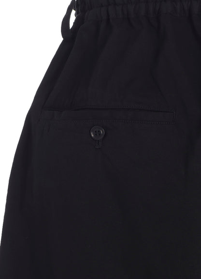 COTTON TWILL GARMENT DYE RIGHT SIDE DRAPE PANTS