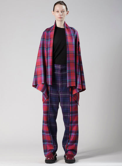 PLAID PANEL PANTS A