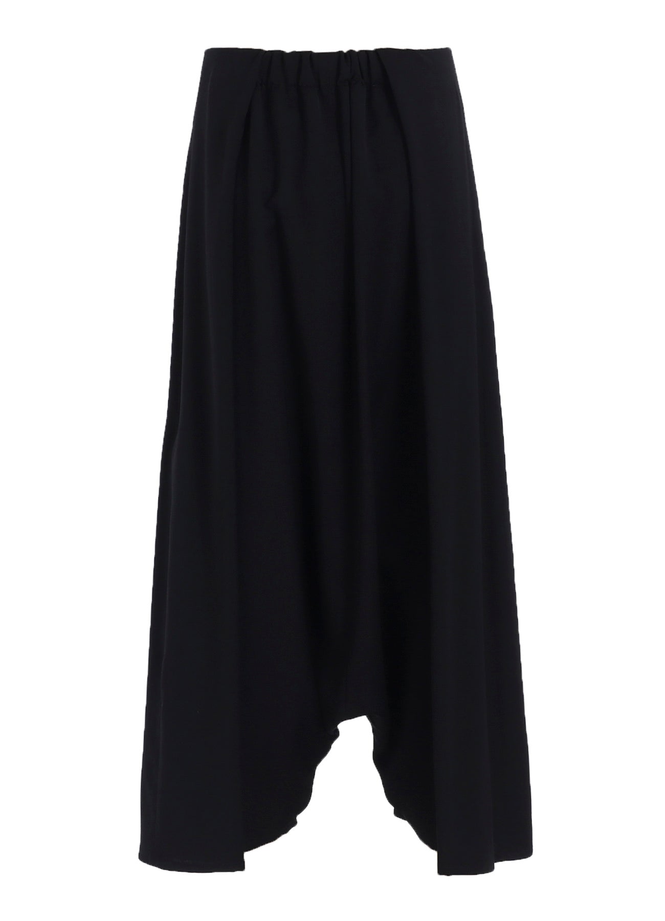 WOOL GABARDINE SAROUEL TUCKED PANTS