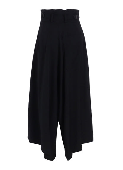 WOOL GABARDINE WIDE PANTS