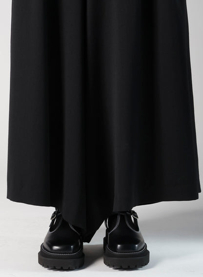 WOOL GABARDINE WIDE PANTS