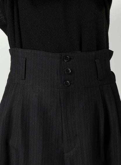VISCOSE TWEED STRIPE WIDE PANTS