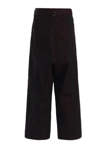 RED BACK SIDE DENIM SIDE TUCKED PANTS