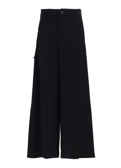 WOOL GABARDINE BELT PANTS