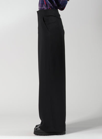 WOOL GABARDINE BELT PANTS