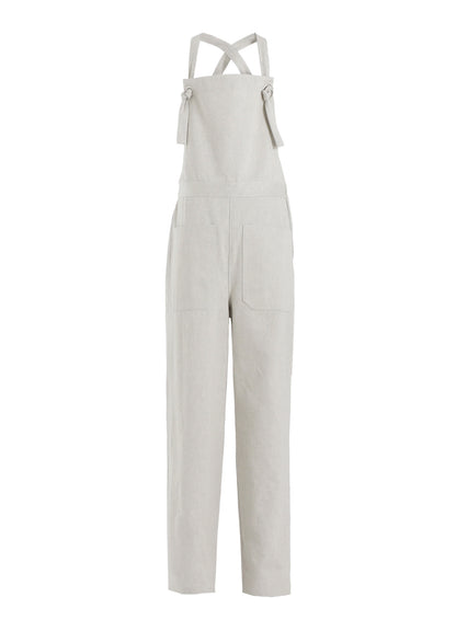 UNEVEN YARN DENIM APRON PANTS