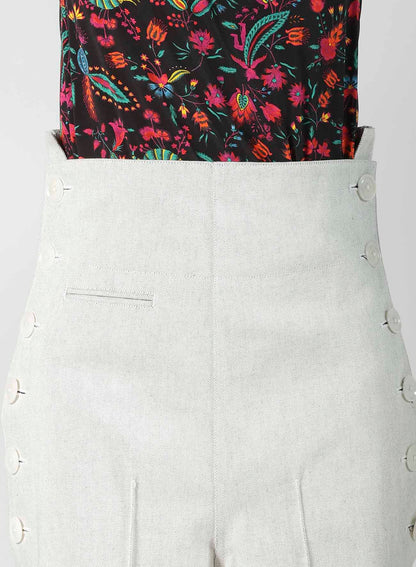 UNEVEN YARN DENIM SIDE OPEN PANTS
